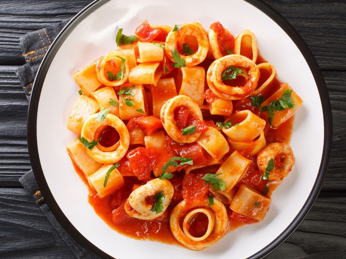 Calamarata - A delicious pasta of the Campania cuisine